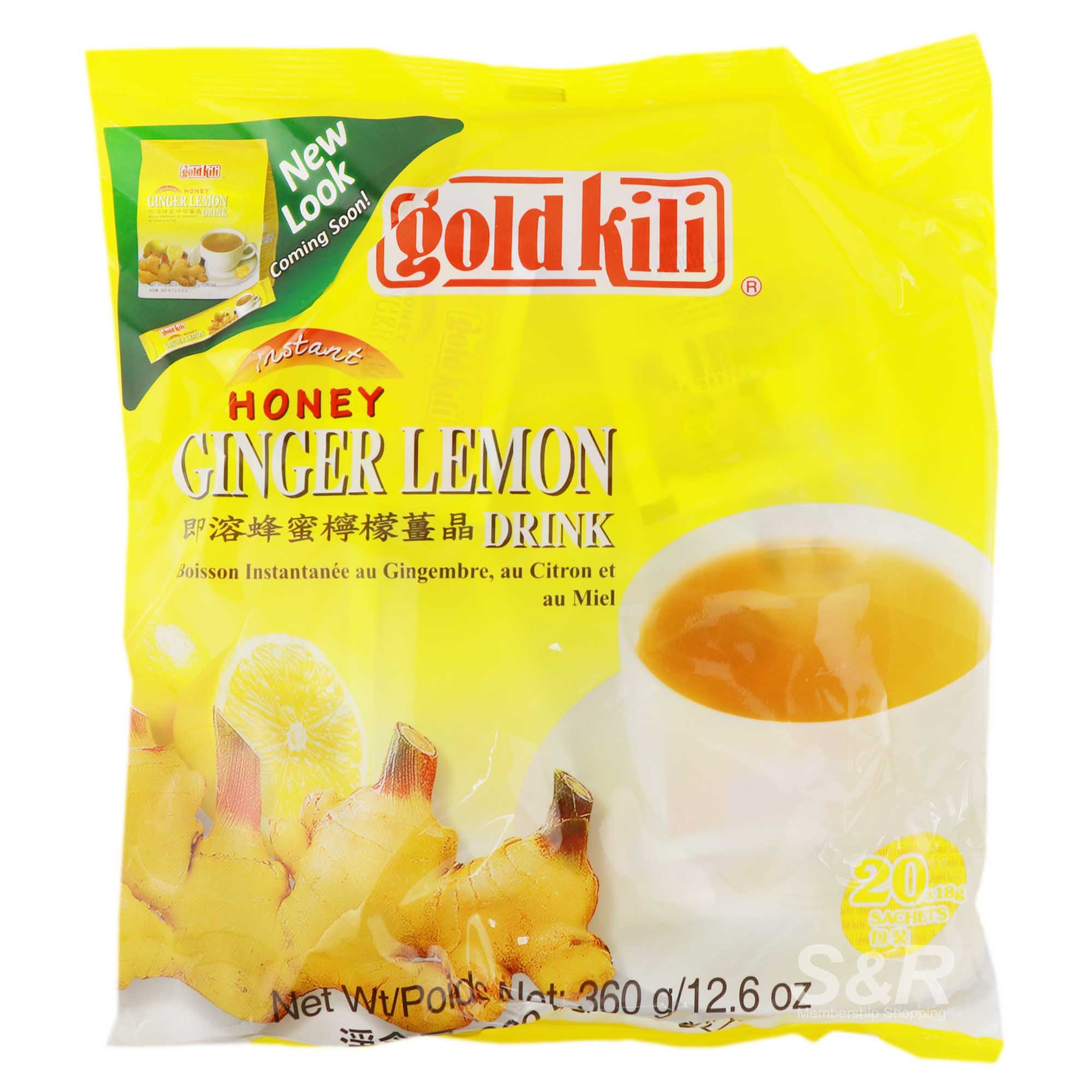 Gold Kili Instant Honey Ginger Lemon Drink 20 sachet sticks